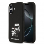 Back panel cover Karl Lagerfeld Apple iPhone 17 Liquid Silicone K&CH Sketch MagSafe Case Black