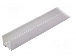 Profiles for LED modules | surface | natural | L: 1m | aluminium