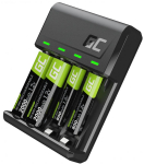Battery charger Green Cell VitalCharger and NiMH batteries 2x AA 2000mAh 2x AAA 800mAh