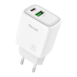 T&ouml;&ouml;riistad ja m&otilde;&otilde;teseadmed // Uued tooted t&ouml;&ouml;riistade, tarvikute kategoorias // Ładowarka sieciowa Miccell VQ-T15, 20W, USB-A + USB-C, biała