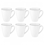 SELTMANN LIDO BLACK LINE Set of 6 mugs with handle