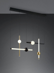 Trio Melita LED piekarama lampa 110 cm matt black brushed steel 331510680 4017807661910