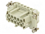 Connector: HDC | contact insert | female | CNE | PIN: 10 | 16A | 600V