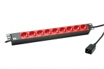 Bachmann 333.937 power extension 2 m 9 AC outlet(s) Indoor Black, Red