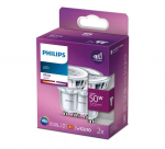 PHILIPS LED stikla 50W GU10 Neitrāli balta 3000K 36D reflektora 2 gab spuldze 8718699777159 929001218154