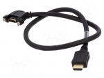 Cable | HDMI socket 110&deg; left/right,HDMI plug | Len: 0.5m | black