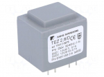 Transformer: encapsulated | 2.5VA | 230VAC | 12V | 12V | 104.1mA | IP00