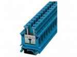 Splice terminal: rail | 800V | screw terminal | blue | polyamide