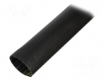 Heat shrink sleeve | glued | 6: 1 | 19mm | L: 1.22m | black