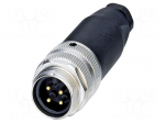 Connector: 7/8" | plug | PIN: 4 | straight | unshielded | 9A | 300V | IP67