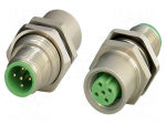 Connector: M12 | socket | PIN: 5 | 60V | straight | for panel mounting