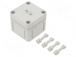 Enclosure: multipurpose | X: 65mm | Y: 65mm | Z: 57mm | TK PC | grey | IP66