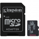 Kingston Industrial 64 GB microSDHC (black, UHS-I U3, Class 10, V30, A1)