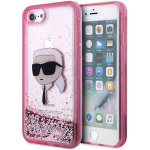 Karl Lagerfeld KLHCI8LNKHCP Hardcase Glitter Karl Head for iPhone 7/8/SE 2020 / SE 2022 / pink