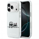 Case Karl Lagerfeld IML Karl & Choupette Peekaboo Logo MagSafe for iPhone 17 Pro / white