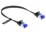 Patch cord | U/FTP | Cat 6a | RJ45 plug,both sides | 0.25m | TPE | black