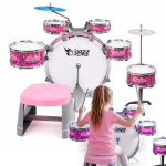 SUPRIMO K-DRUMS 3 r&oacute;żowa perkusja dla dzieci zesta