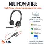 K&otilde;rvaklapid Blackwire 3325 ST MS Cert. USB-C 3.5mm pistik USB-C/A 8X222AA
