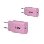 Club3D Lifestyle USB-C laadija 30W, 2 tk pink retail