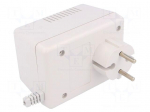 Enclosure: for power supplies | vented | X: 65mm | Y: 92mm | Z: 57mm | ABS