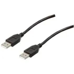 Kabelis USB2.0 AM - USB AM uzgalis 3m, melns