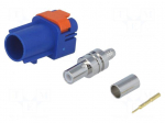 Plug | FAKRA II SMB | male | straight | RG174,RG316 | crimped | blue