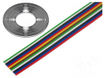 Wire: ribbon | stranded | Cu | 12x0,35mm2 | unshielded | PVC | 150V | 50m