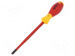 Screwdriver | insulated,slim | slot | 6,5x1,2mm | Blade length: 150mm