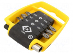 Kit: screwdriver bits | Pcs: 7 | Pozidriv&reg; | 25mm | Size: PZ1,PZ2,PZ3