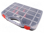 Container: compartment box | 390x290x60mm | black | polypropylene