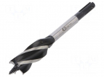 Drill bit | for wood | &Oslash;: 22mm | L: 160mm | Working part len: 110mm