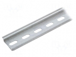 DIN rail | perforated | TS35 | L: 1m | Mat: zinc-plated steel