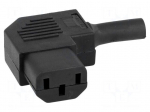 Connector: AC supply | plug | female | 10A | 250VAC | IEC 60320 | C13 (F)