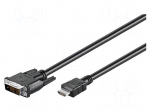 Cable | HDMI 1.4 | DVI-D (18+1) plug,HDMI plug | 2m | black
