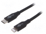 Cable | USB 2.0 | Apple Lightning plug,USB C plug | 2m | black | 87W