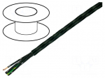 Wire | HELUFLON&reg;-FEP-6Y | stranded | Cu | 3G0,75mm2 | FEP | black | 600V