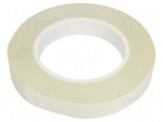 Tape: electrical insulating | W: 19mm | L: 50m | Thk: 165um | white | 5%