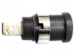 4mm banana | 36A | 1kV | black | gold-plated | soldered | Mat: brass