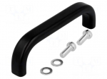 Handle | Mat: aluminium | black | H: 29mm | L: 96mm | W: 12mm