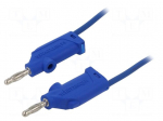 Test lead | 70VDC | 33VAC | 32A | banana plug 4mm,both sides | blue