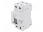 RCBO breaker | Inom: 20A | Ires: 30mA | Poles: 2 | 230/400VAC | IP20 | KZS