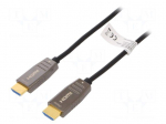 Cable | HDMI plug,both sides | 10m | black | metal