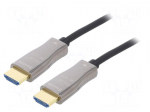 Cable | HDMI plug,both sides | 10m | black | metal