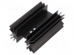 Heatsink: extruded | TO218,TO220,TO247 | black | L: 25mm | W: 41.6mm