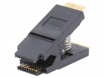 Test clip | black | gold-plated | SO20,SOIC20,SOJ20 | 10mm | max.150&deg;C