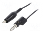 Test lead | 60VDC | 30VAC | 5A | Len: 0.914m | black | 3220