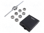 Tools set: threading dies | Kit: threading dies,diestock | 8pcs.