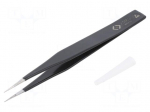 Tweezers | Blade tip shape: sharp | Tweezers len: 127mm | ESD