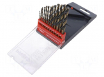 Drill set | for metal | high speed steel | plastic box | metal
