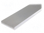 Heatsink: extruded | grilled | natural | L: 1000mm | W: 150mm | H: 27mm